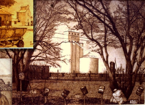 Angelo and Mary Virginia Marelli pyrographs