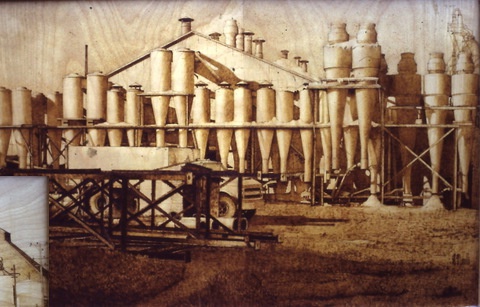 Angelo and Mary Virginia Marelli pyrographs