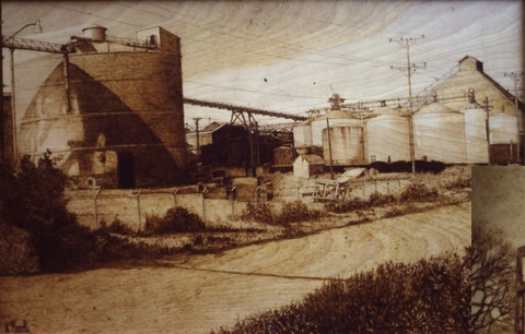 Angelo and Mary Virginia Marelli pyrographs