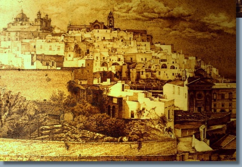 Angelo and Mary Virginia Marelli pyrographs